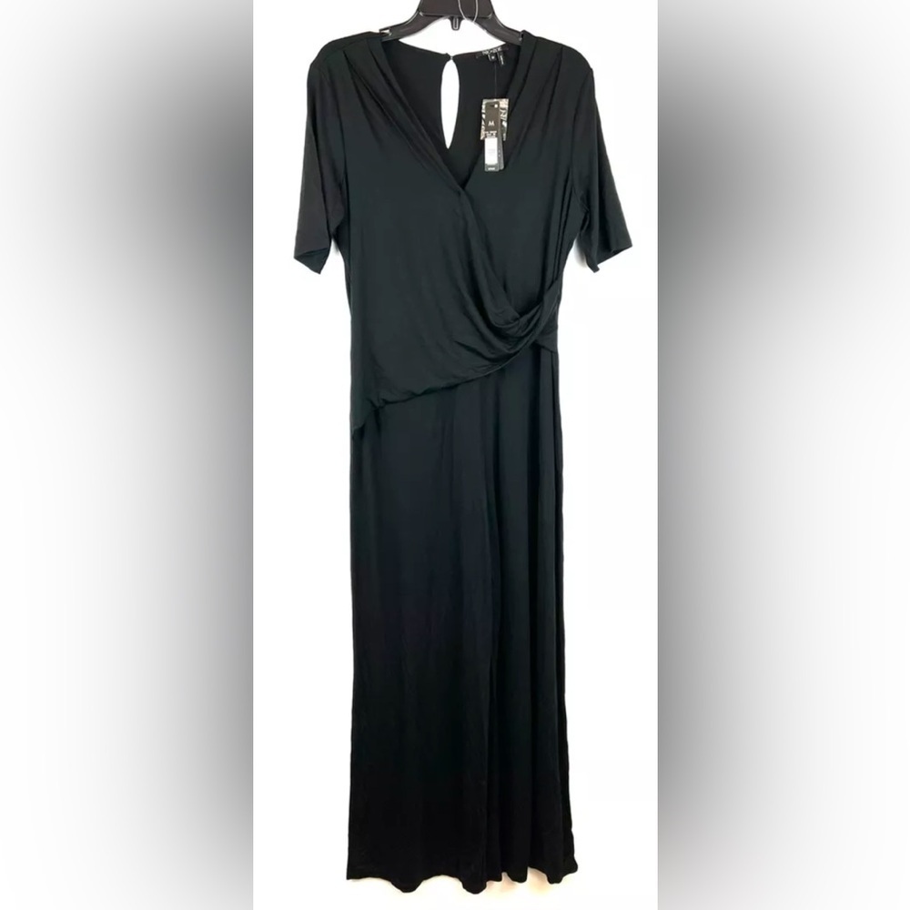 Nic Zoe Women’s Black Short Sleeve Stretchy Jumpsuit Size Medium